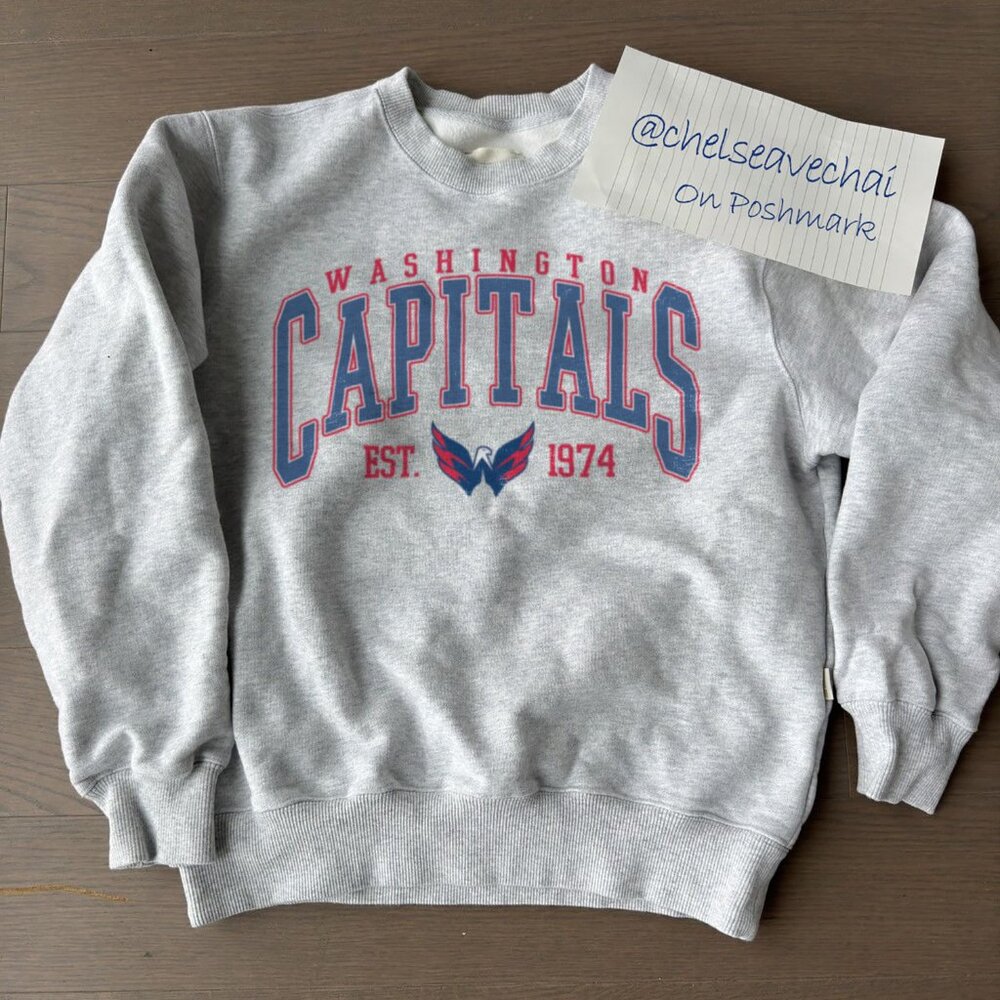 Vintage Washington Capitals Sweatshirt, NHL Washington Capitals Hockey Shirt Tee